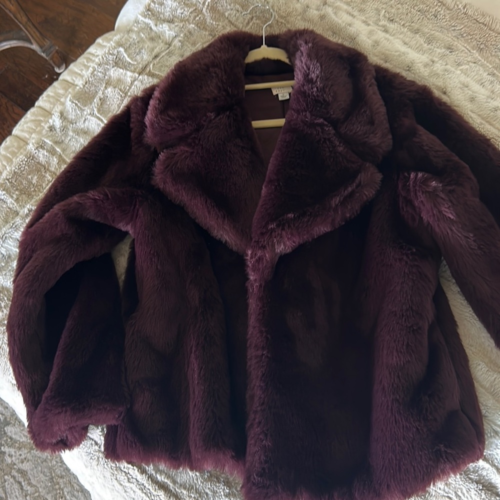 Deep Purple Faux Fur Jacket